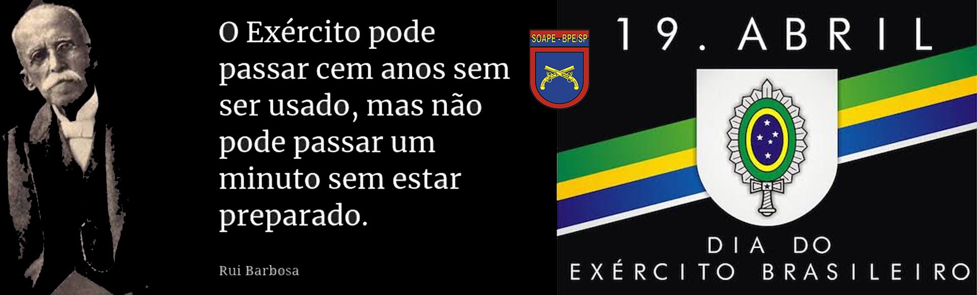 O DIA DO EXÉRCITO BRASILEIRO É COMEMORADO ANUALMENTE EM 19 DE ABRIL.